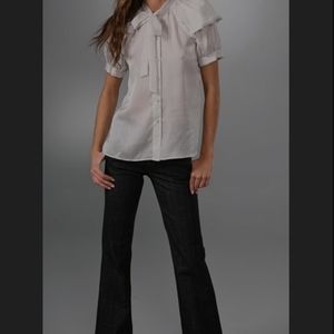 MARC JACOB  HIGH RISE FLARE LEG DENIM PANTS